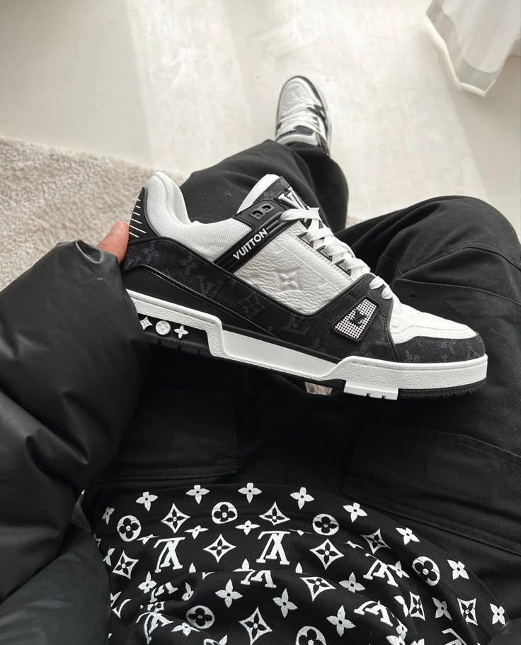 Louis Vuitton Trainer Monogram Sneakers Black